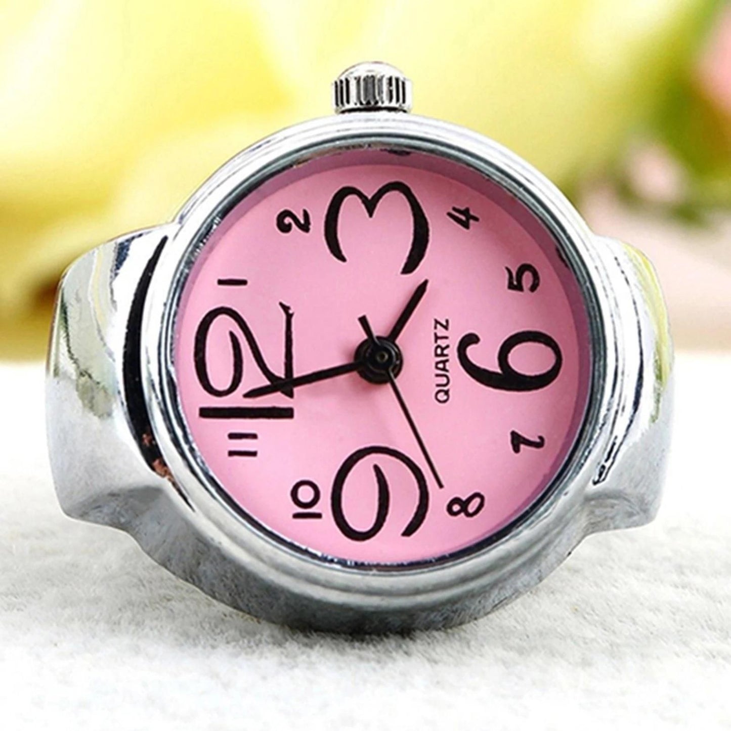 Ring Watch Analogue Quartz on Finger