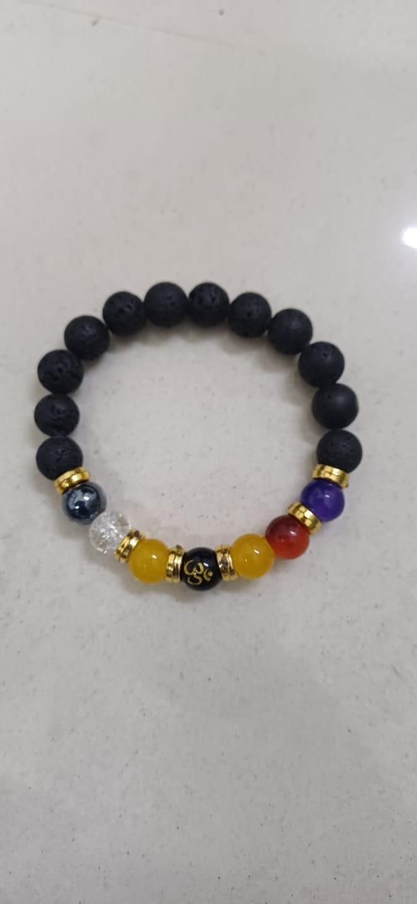 Om Bracelet Natural Beads