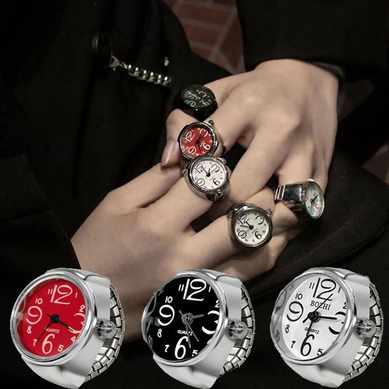Ring Watch Analogue Quartz on Finger