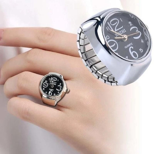 Ring Watch Analogue Quartz on Finger